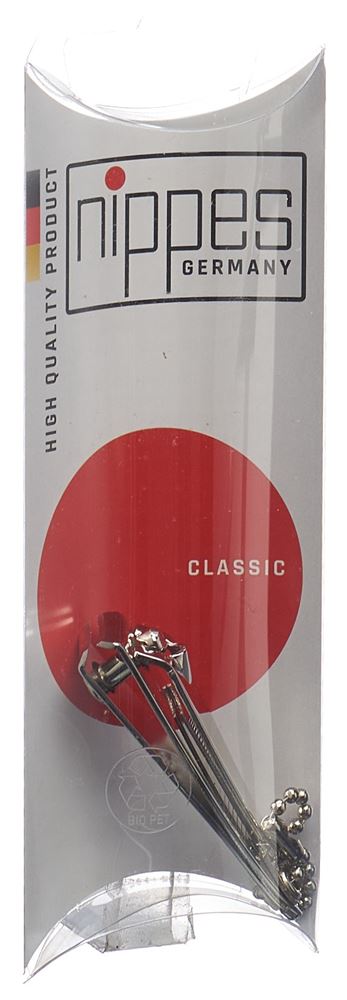 Nippes Nagelknipser mit Kette vernickelt