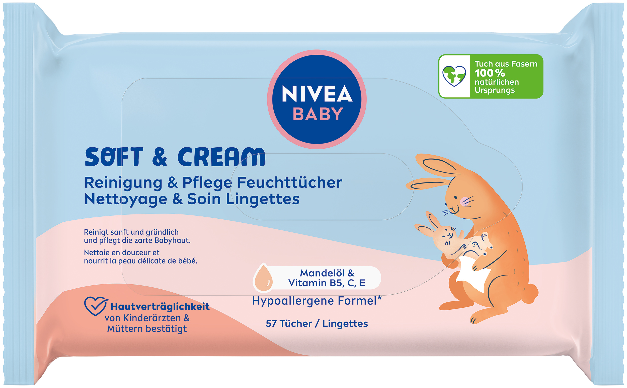 Nivea Baby Feuchttücher Soft & Cream Btl 57 Stk