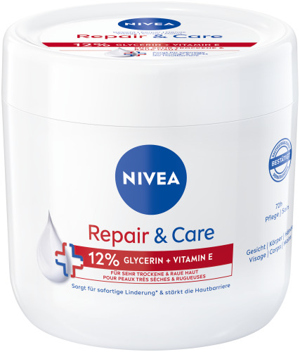 Nivea Creme Gesicht Körper Hände Repair & Care Topf 400 ml