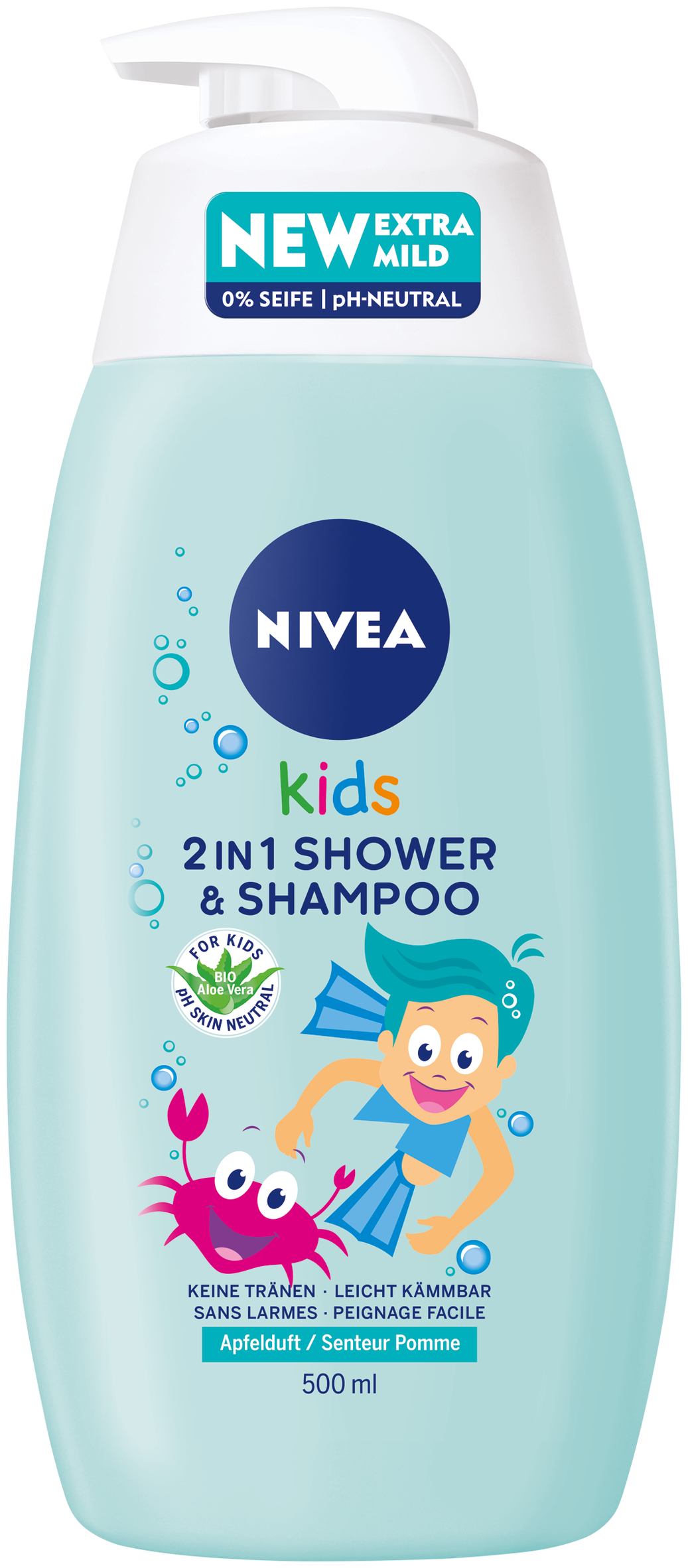 Nivea Kids 2in1 Shower & Shampoo Boy Apfel 500 ml