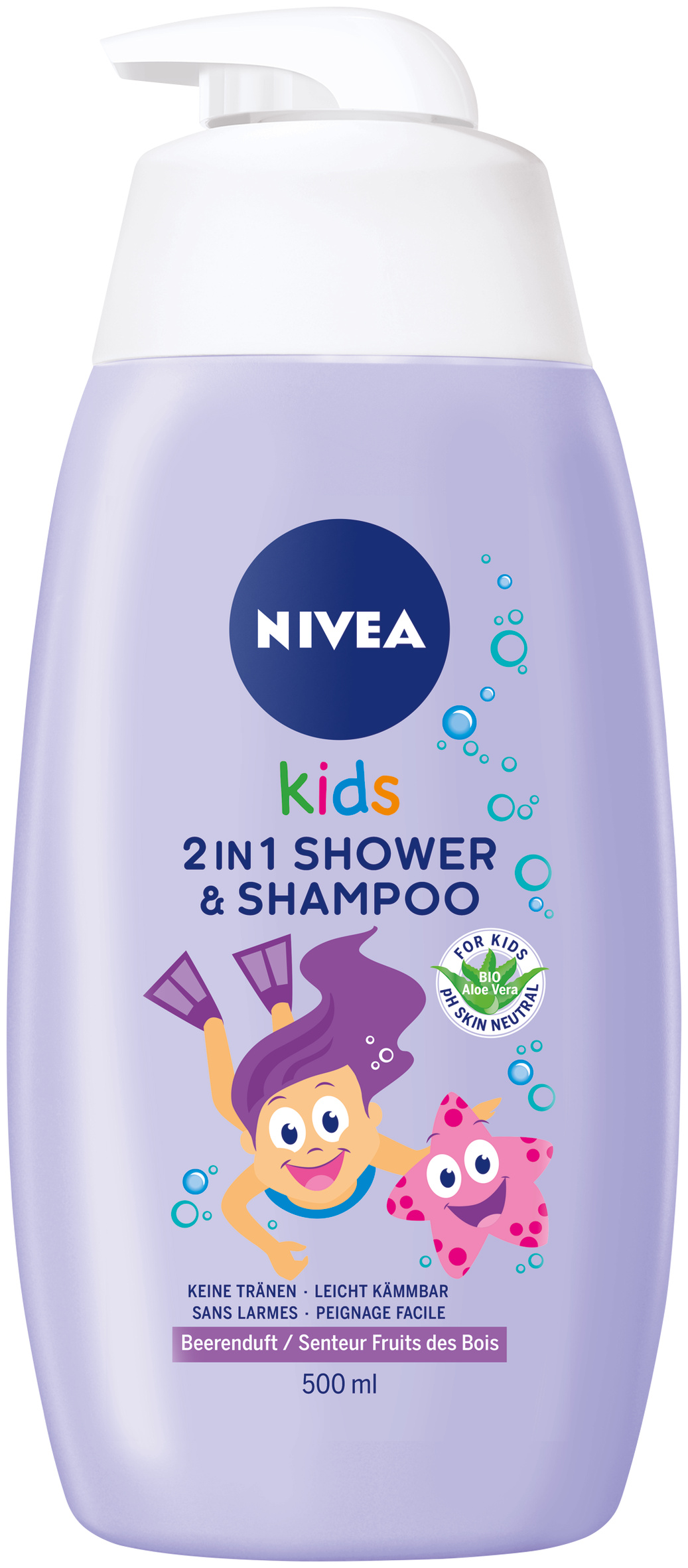 Nivea Kids 2in1 Shower & Shampoo Girl Beeren 500 ml