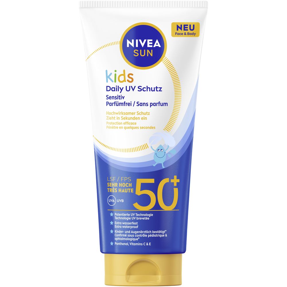 Nivea Kids Daily UV Sensitiv parfümfrei Lsf50+ Tb 100 ml