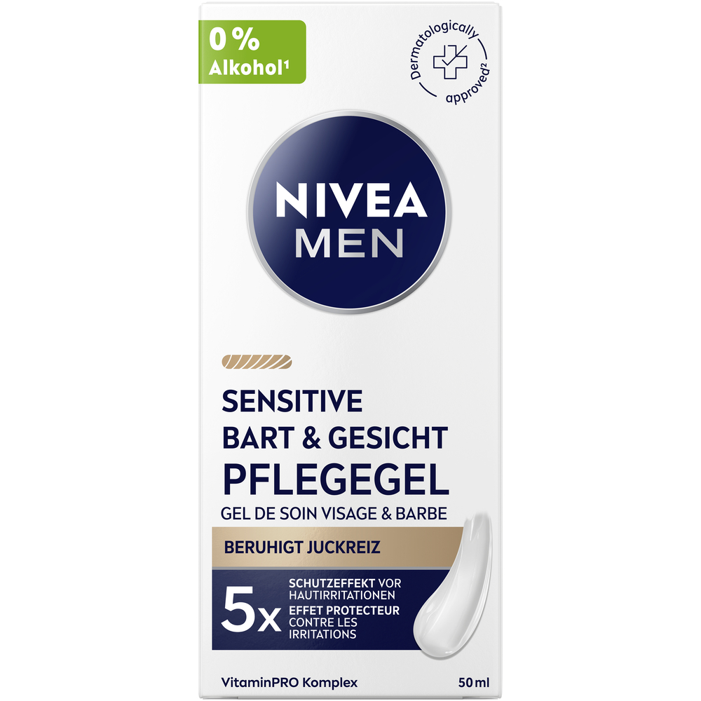 Nivea MEN Bart & Gesicht Pflege-Gel sensitiv 50 ml