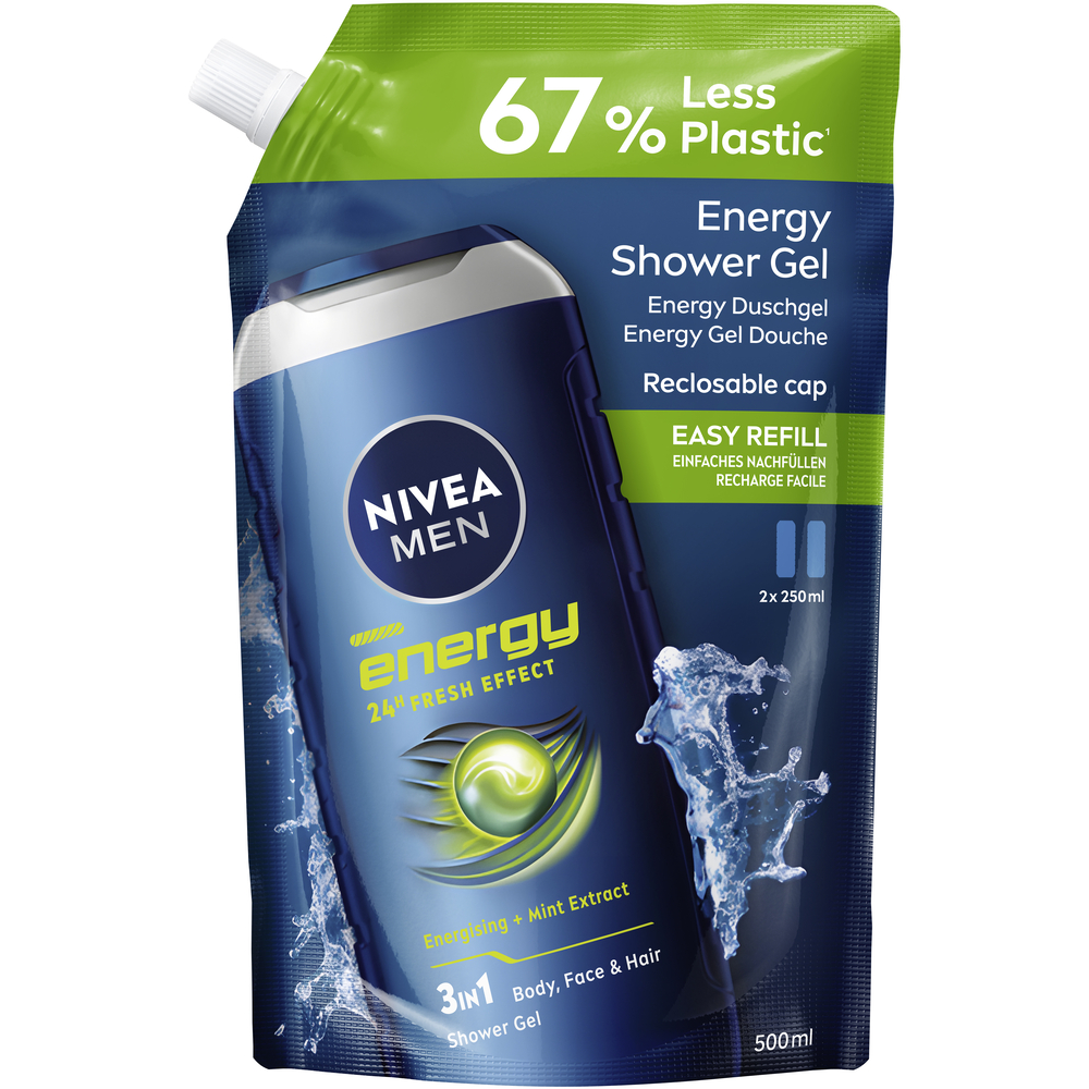 Nivea MEN Pflegedusche Energy Refill Btl 500 ml
