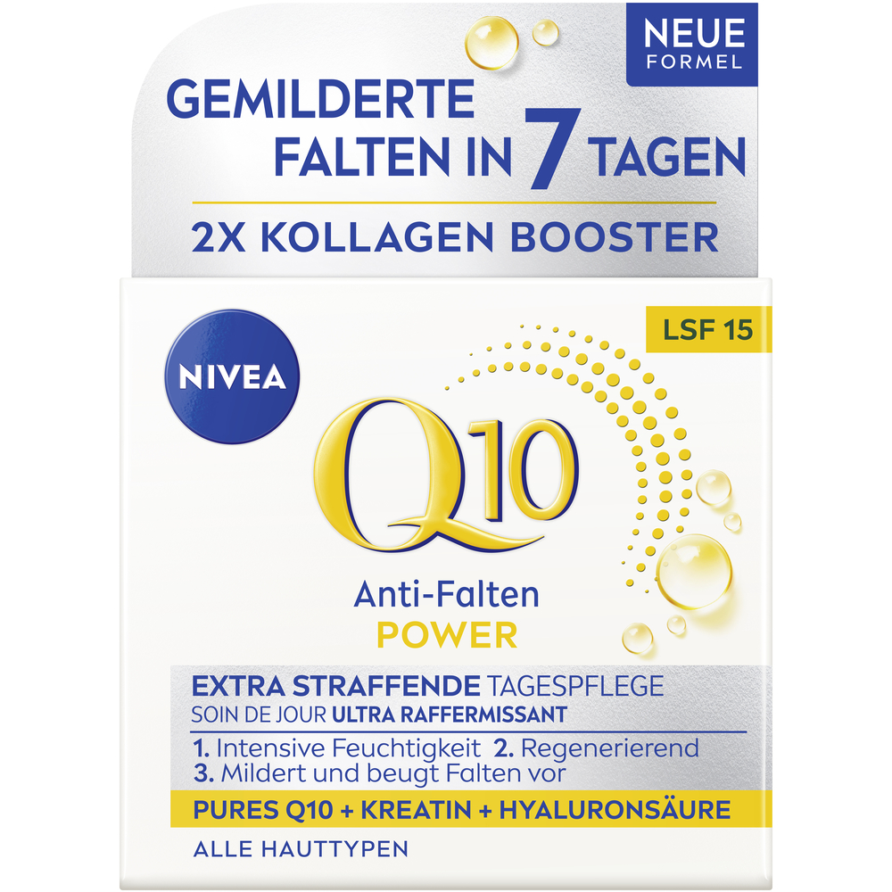 Nivea Q10 Power Tagescreme Anti-Falten straffend Lsf15 Topf 50 ml