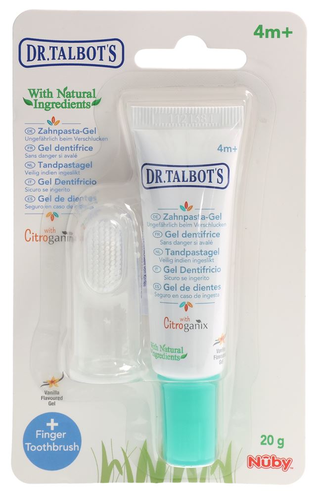 Nuby All Naturals Fingerzahnbürste und Zahncreme 20 g