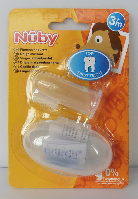 Nuby Finger-Zahnbürste mit Aufbewahrungsbox