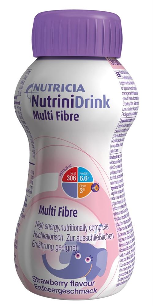 Nutrini Drink Multi Fibre Erdbeer 200 ml