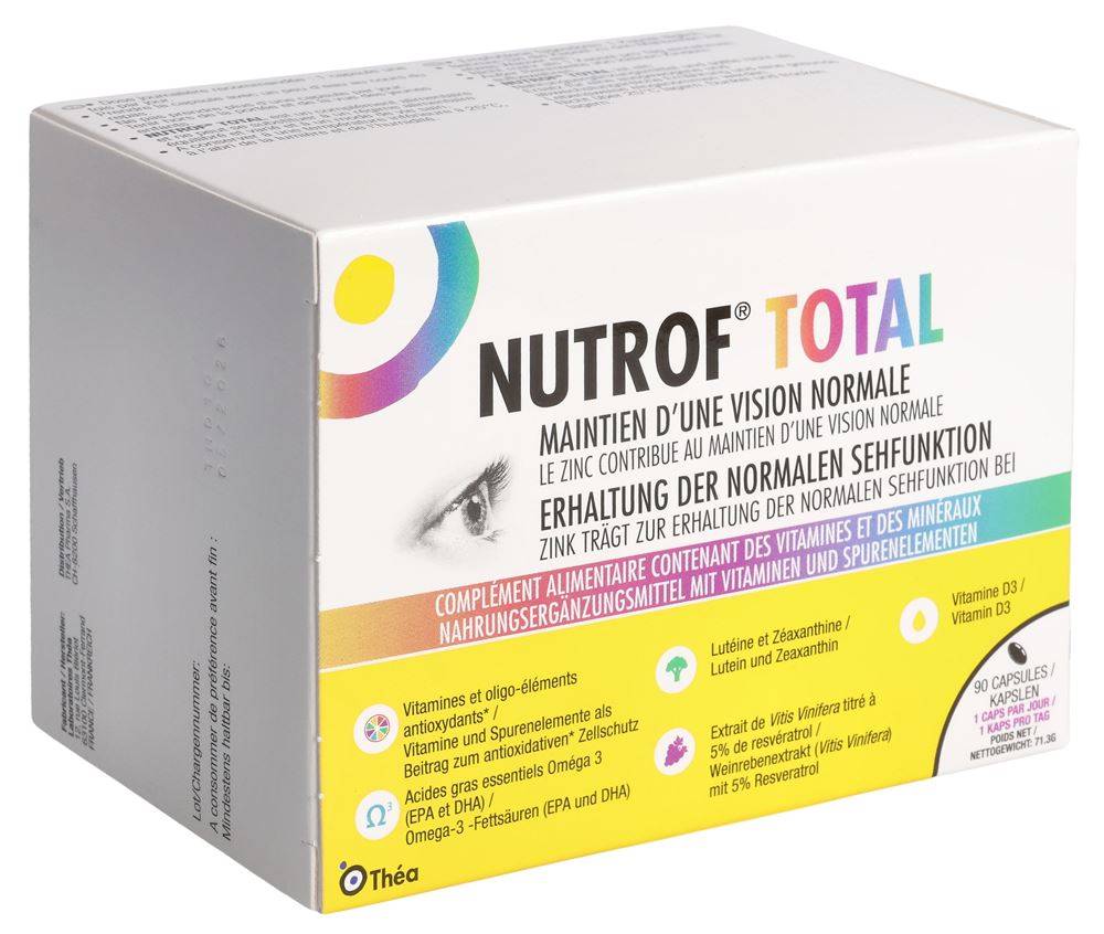Nutrof Total Vit Spurenelement Omega 3 Kaps Vitamin D3 90 Stk