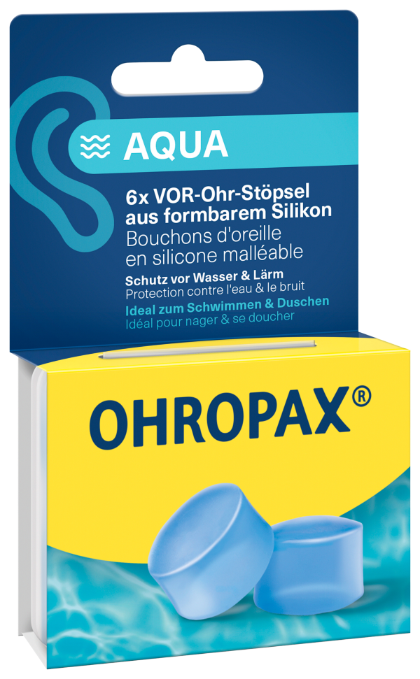 Ohropax Ohrstöpsel Silicon Aqua 6 Stk