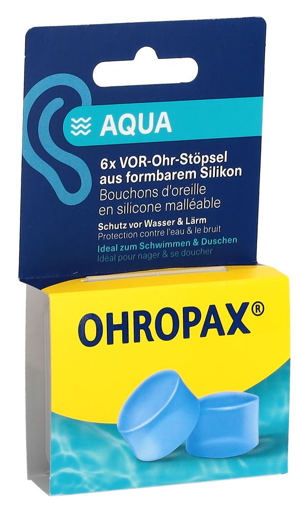 Ohropax Ohrstöpsel Silicon Aqua 6 Stk