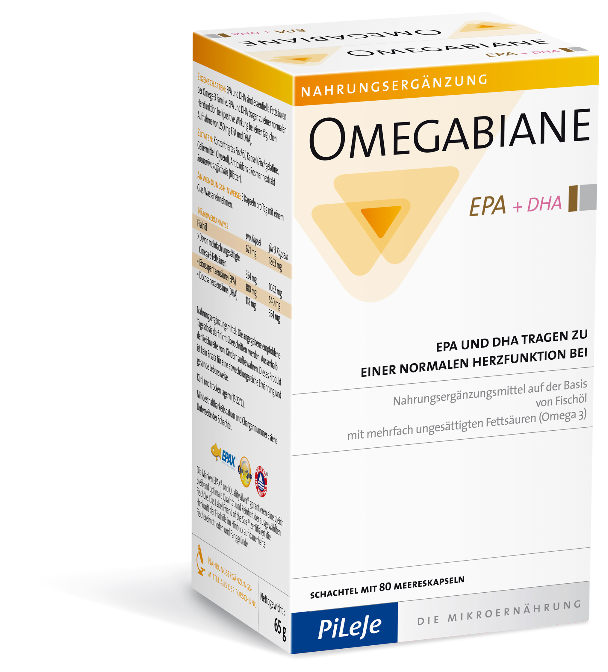 Omegabiane Epa + Dha Kapseln 621 Mg Blist 80 Stück