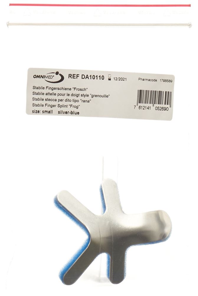 Omnimed Dalco Frog Fingerschiene S silber blau