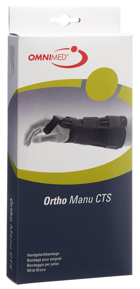 Omnimed Ortho Manu CTS Handgelenk-Bandage M 22cm rechts schwarz