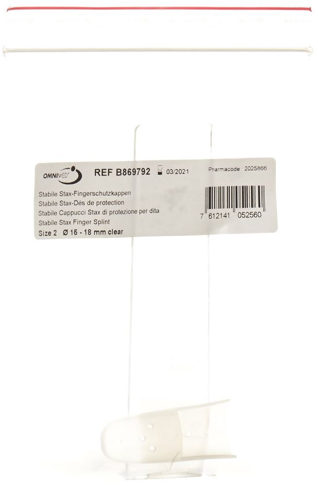 Omnimed Stax-Fingerschutzkappen Gr2 perforiert transparent