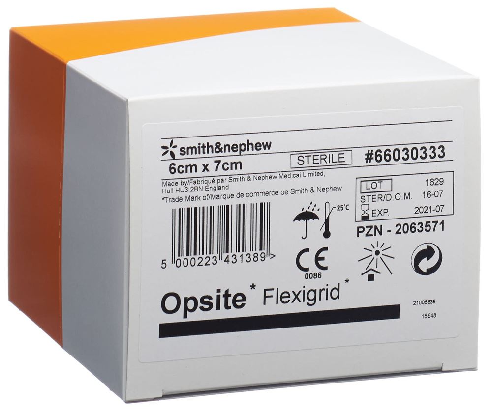 Opsite Flexigrid Wundverband 6X7Cm Beutel 30 Stück