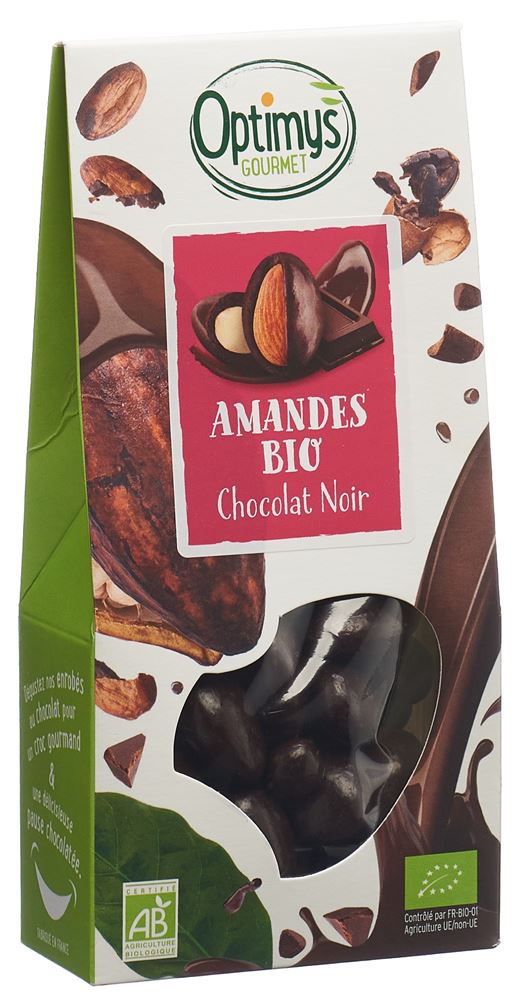 Optimy Genuss Mandeln dunkle Schokolade Bio 150 g