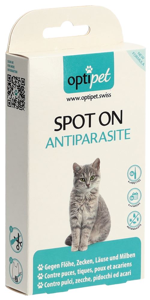optipet Spot On Antiparasite Katzen 6 x 1 ml