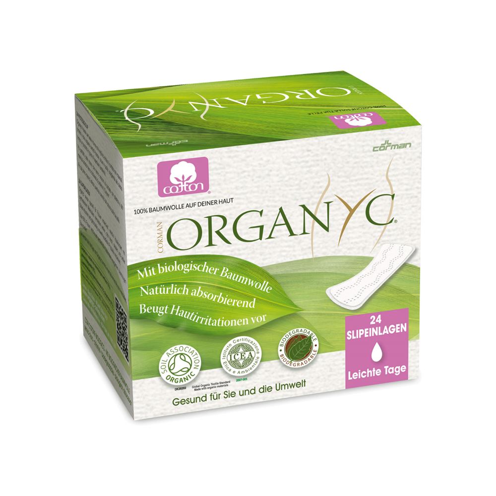 Organyc Slipeinlagen gefaltet light flow 24 Stk