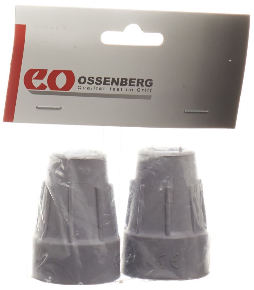 Ossenberg Krückenkapsel 19mm mit Stahleinlage grau 1 Paar