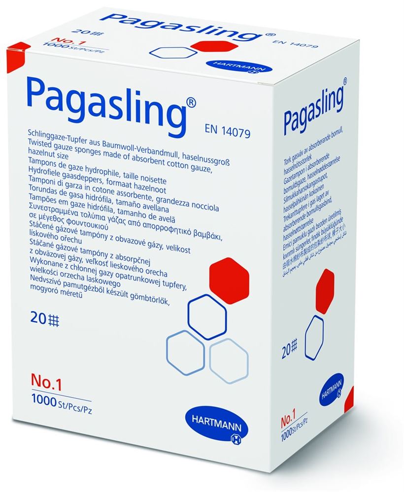 Pagasling Schlinggazetupfer Gr1 1000 Stk