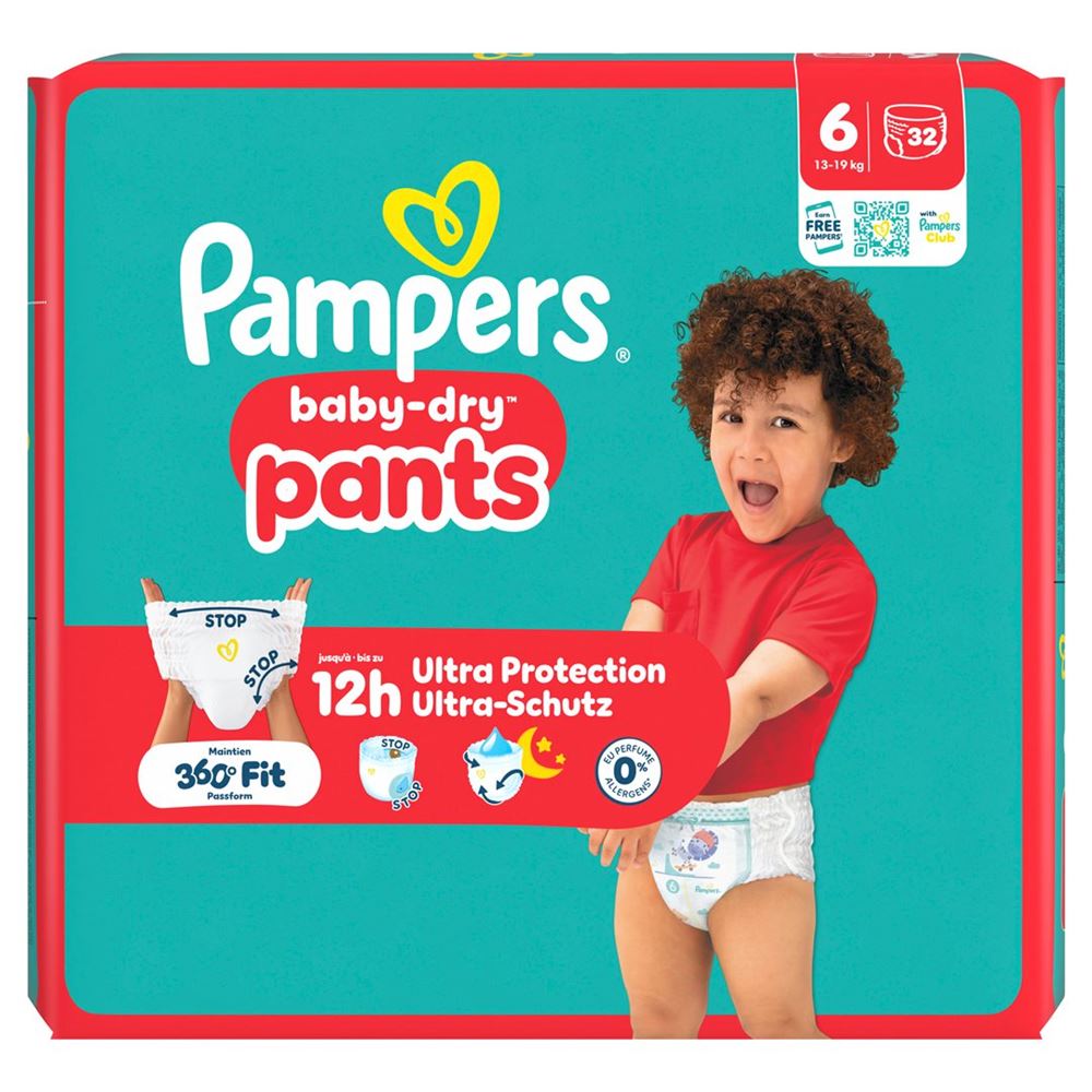 Pampers Baby Dry Pants Gr6 13-19kg Extra Large Sparpack 32 Stk
