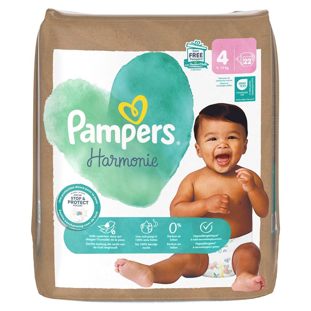 Pampers Harmonie Gr4 9-14kg Single Pack 22 Stk