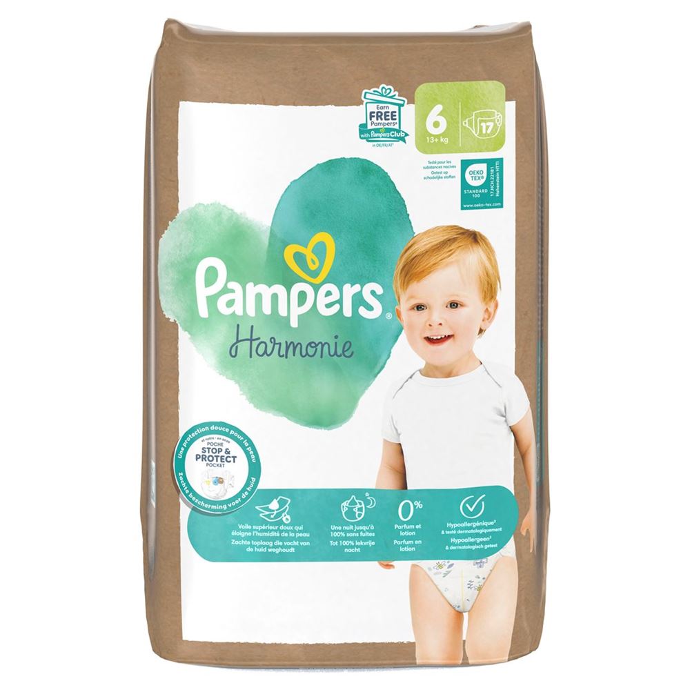 Pampers Harmonie Gr6 13+kg Single Pack 17 Stk