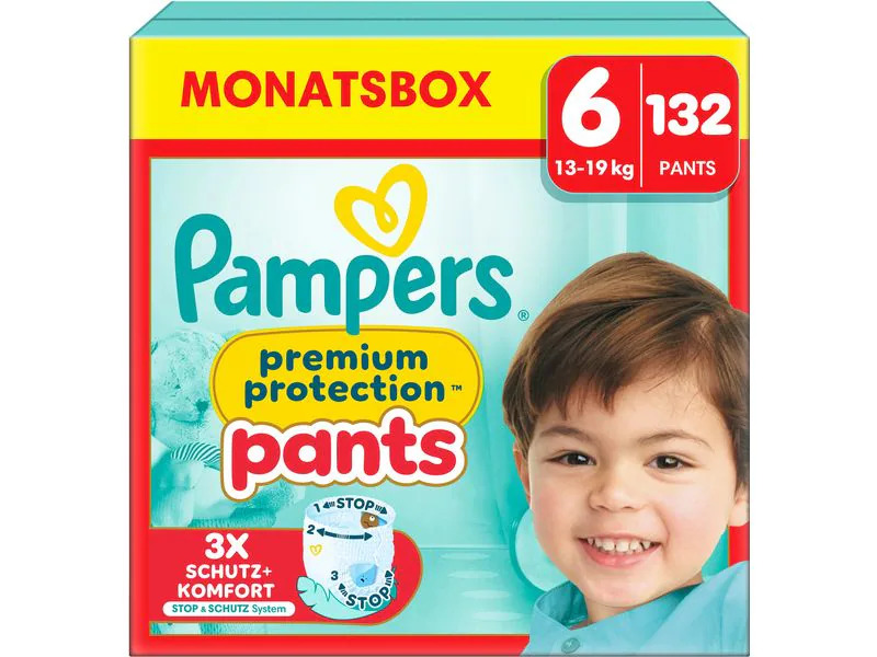 Pampers Premium Protection Pants Gr6 15+kg Extra Large Monats Box 132 Stk