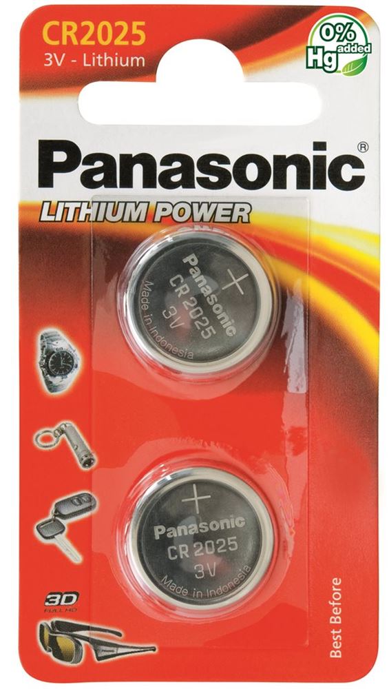 Panasonic Batterien Knopfzelle Cr2025 2 Stk