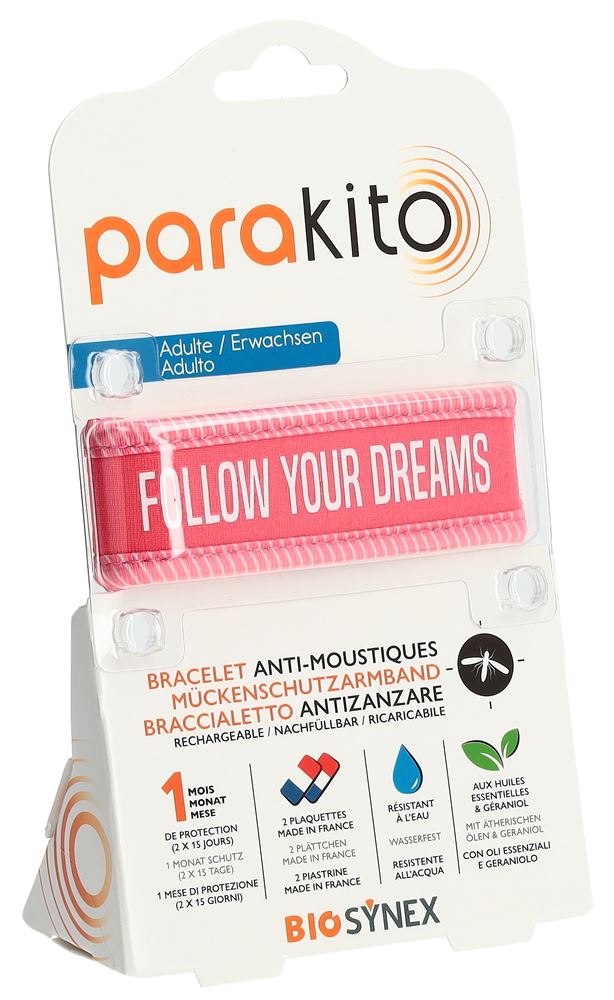 Parakito Armband Erwachsene Follow your Dreams fuchsia