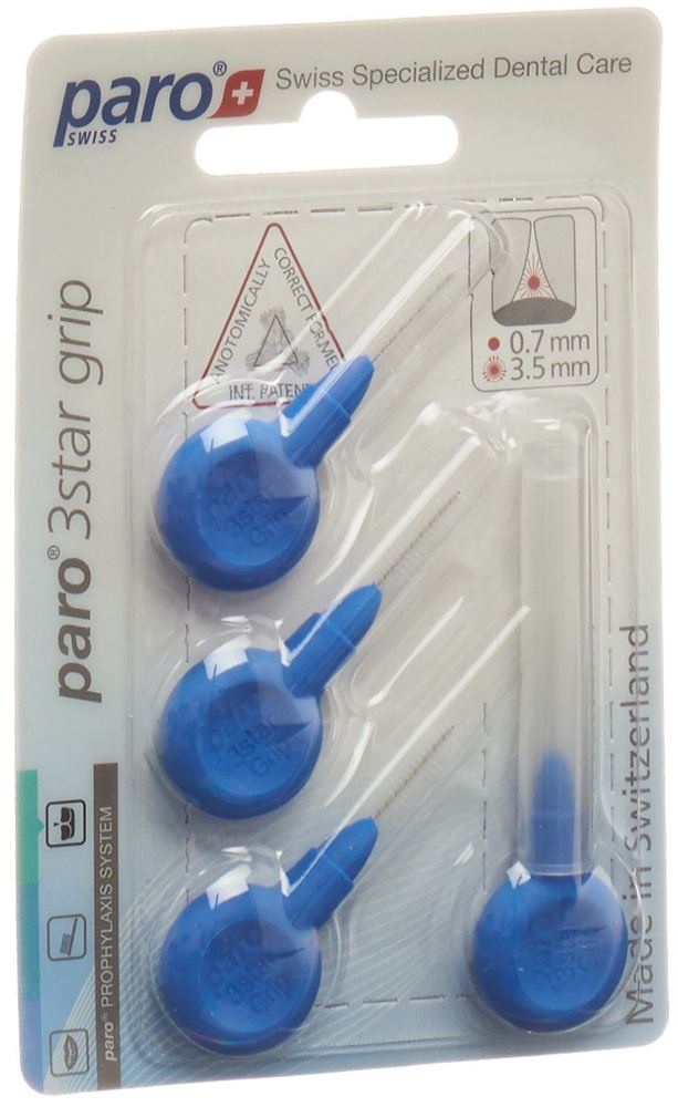paro 3Star-Grip 3.5mm x-fein blau zylindrisch 4 Stk