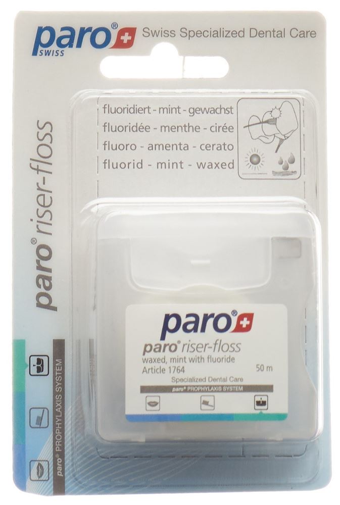 paro Riser Floss 50m gewachst Mint mit Fluorid