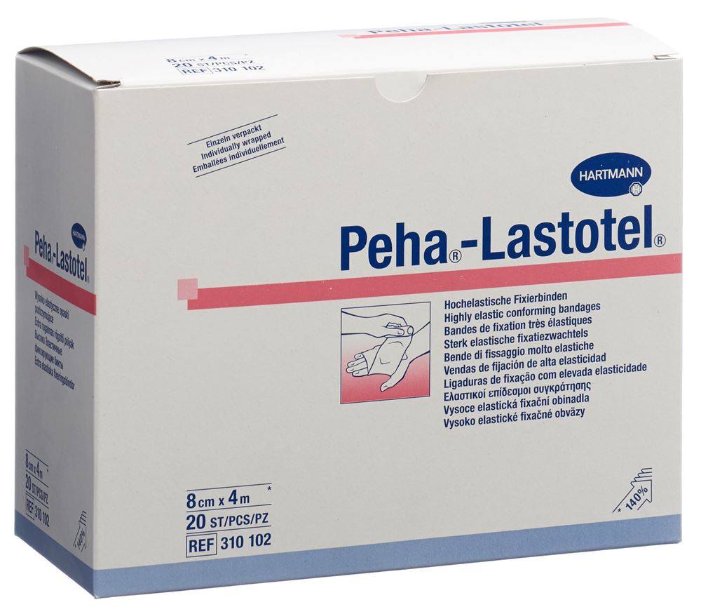 Peha-Lastotel Fixierbinden 8cmx4m 20 Stk