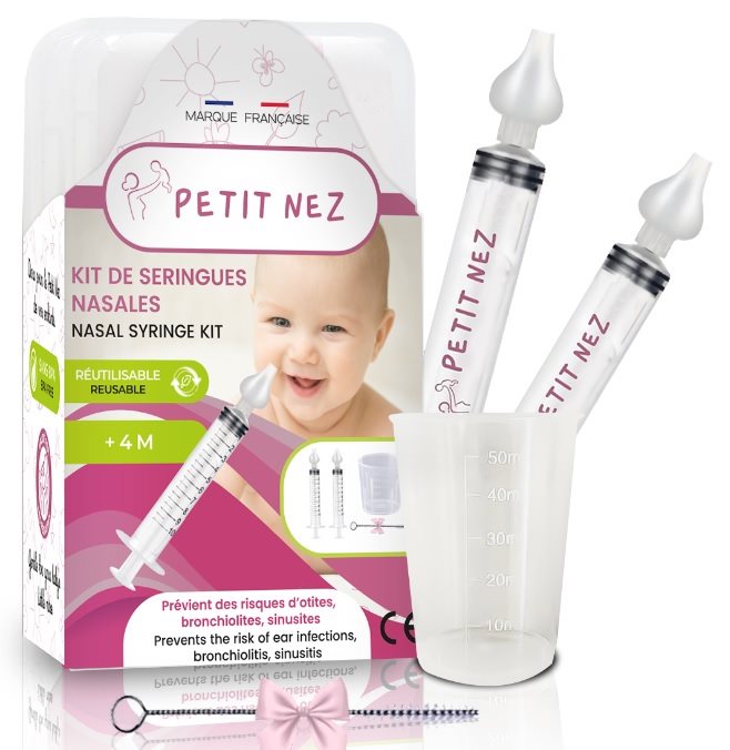 Petit NEZ Kit seringues nasales 2 pièces + goupillon + doseur