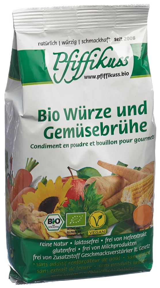 Pfiffikuss Gourmet Streuwürze und Gemüsebrühe Bio 450 g