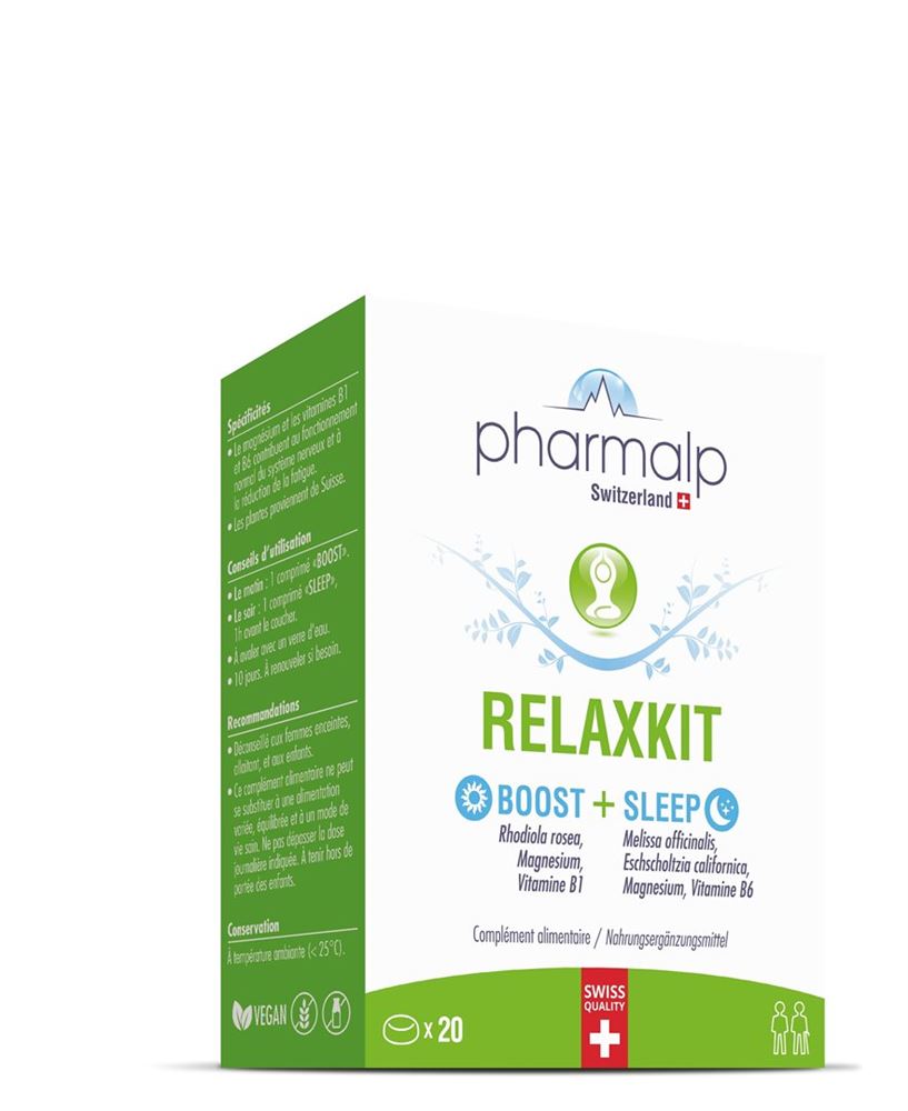 Pharmalp Relaxkit Boost & Sleep Tabletten Blist 20 Stück