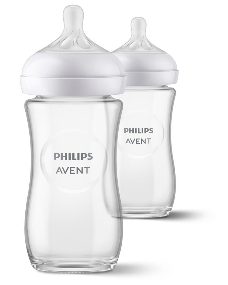 Philips Avent Natural Response Babyflasche aus Glas 240ml 1M+ 2 Stk