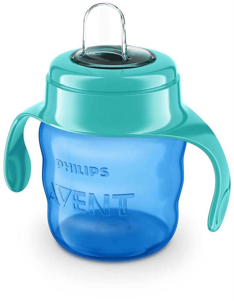 Philips Avent Schnabelbecher 200ml mit Griff & weichem Silikonaufsatz 6+ Monate grün/blau