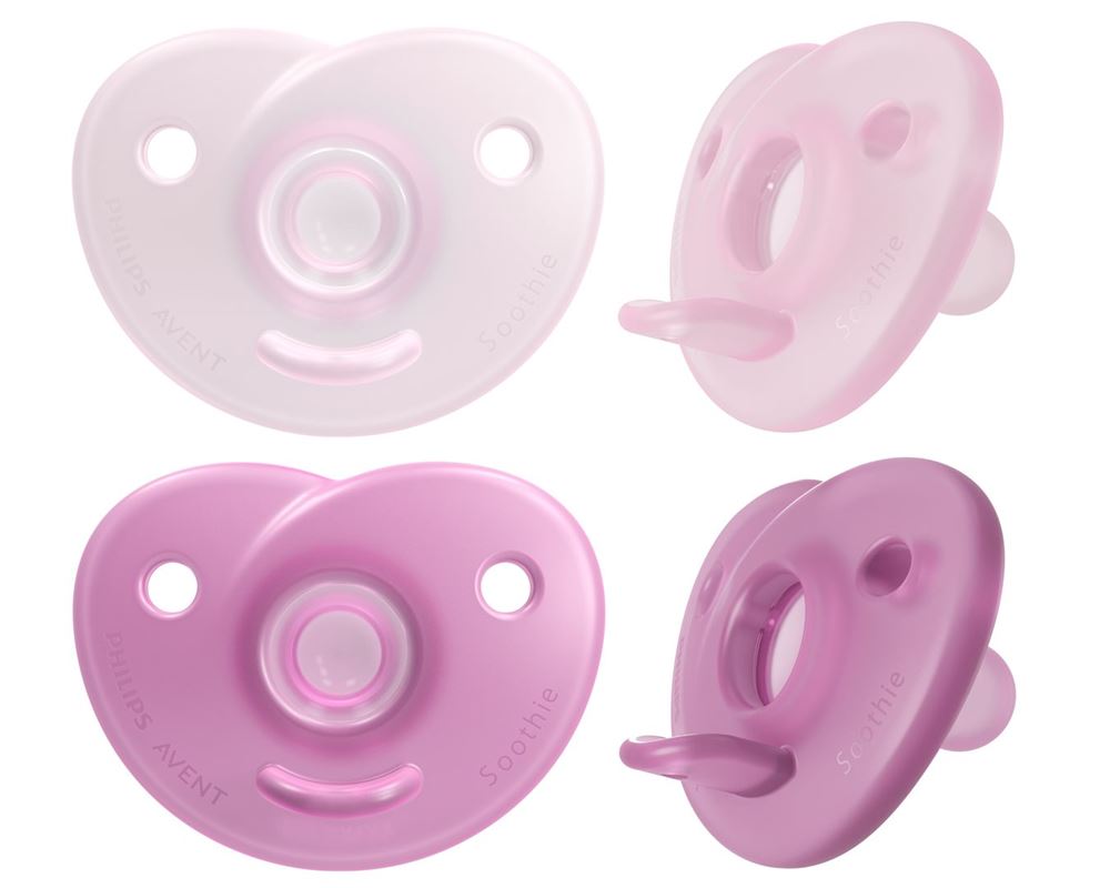 Philips Avent Schnuller Soothie Heart 0-6 Monate rosa/lila 2 Stk