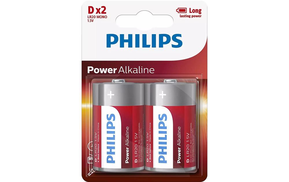 Philips Batterien Power Alkaline D/Lr20 2 Stk