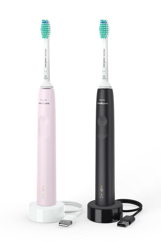 Philips Sonicare 3100 Doppelpack 2x Bürstenkopf ProResults Andruckkontrolle sugar rose-schwarz