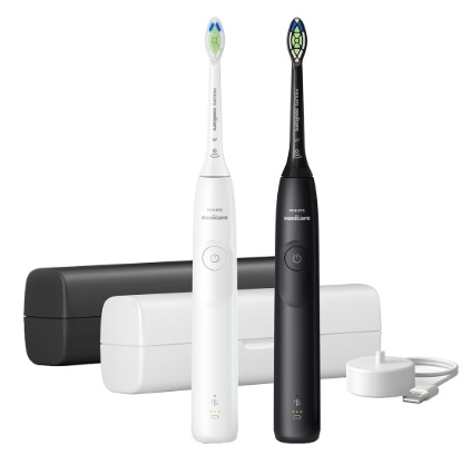 Philips Sonicare 7100 elektrische Schallzahnbürste Hx7429/02 Duopack weiss & schwarz 2 Stk
