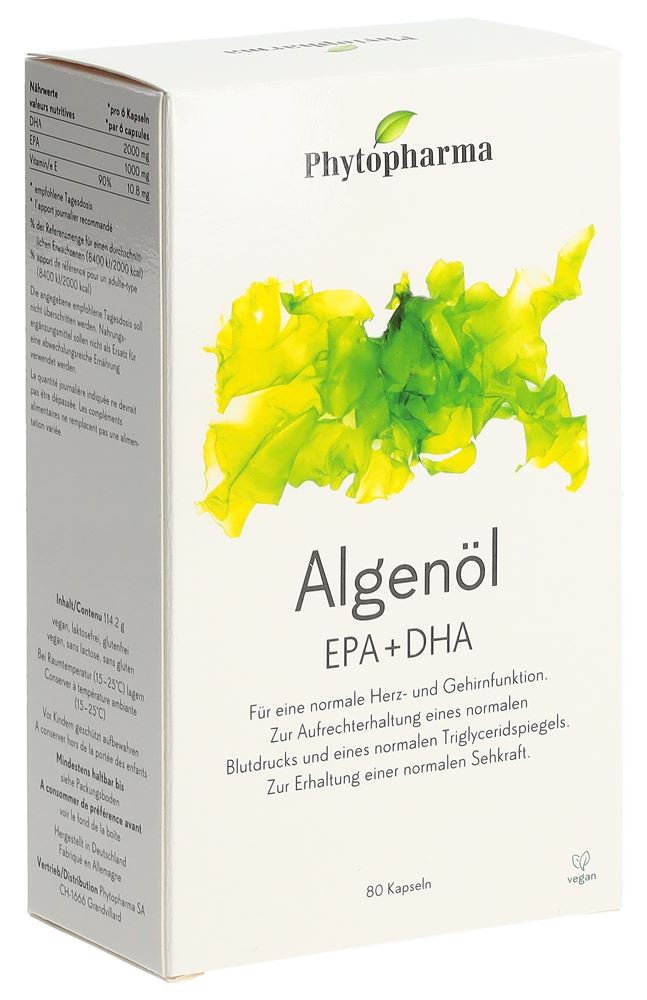 Phytopharma Algenöl EPA + DHA Kaps 80 Stk