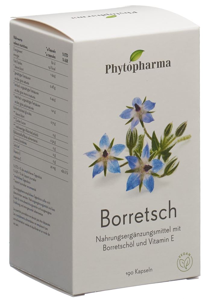 Phytopharma Borretsch Kapseln 500 Mg 190 Stück