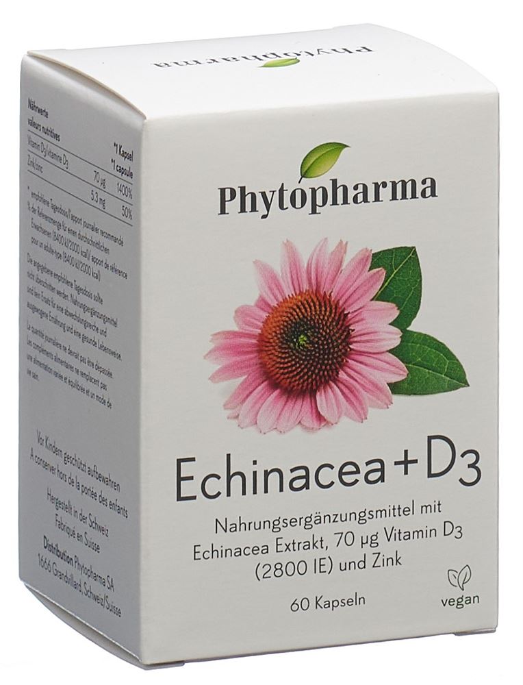 Phytopharma Echinacea + Vitamin D3 Kaps Ds 60 Stk