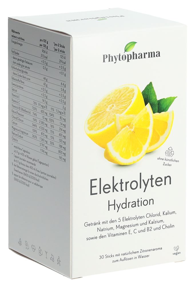 Phytopharma Elektrolyte Sticks Zitrone 30 Stk