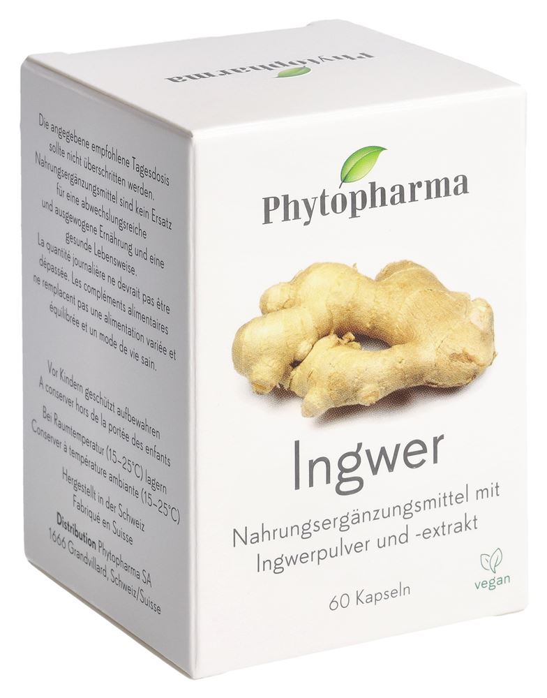 Phytopharma Ingwer Kapseln 365 Mg 60 Stück