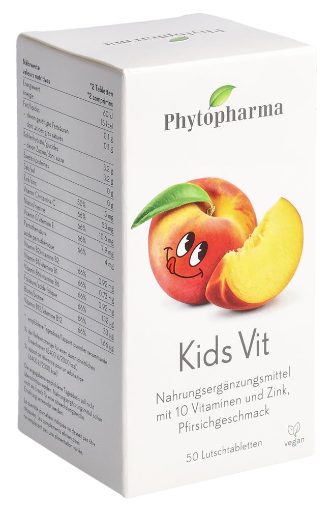 Phytopharma Kids Vit Lutschtabl 10 Vitamine & Zink 50 Stk