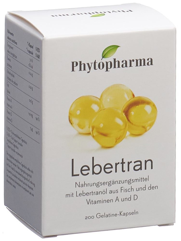 Phytopharma Lebertranöl Kapseln Ds 200 Stück